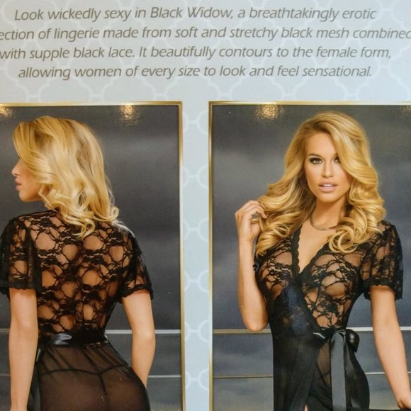 Silk Robe and G- String Set Sizes S-XL - Picture 3 of 4